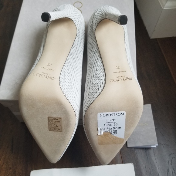SOLD!Jimmy Choo Romy Embossed leather heels 38 - Picture 4 of 8